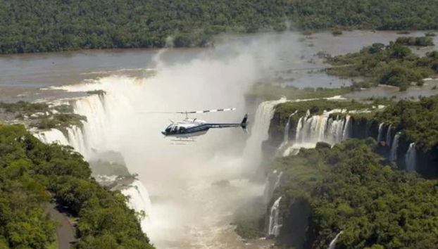 Helicopter ride over Iguazu Falls