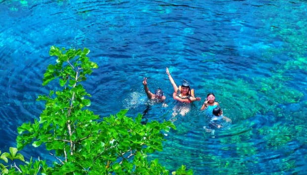 Take a refreshing dip in the lagoon!