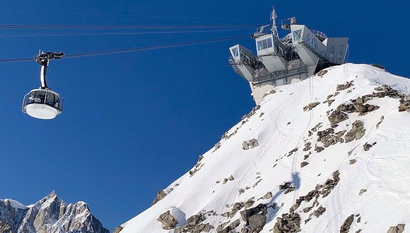 Ingresso do teleférico de Mont Blanc