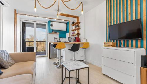 Studio cabine AZUR ,5 min mer -5 min Arena - clim - parking gratuit privée - 4 personnes - Foto 4