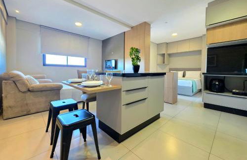 Flat novo e moderno, 4 pessoas ao lado do Paraguai - Foto 1