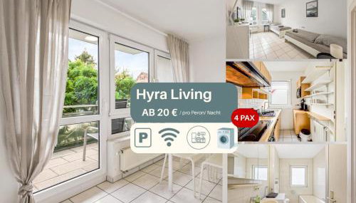 TOP Monteurwohnung, 4 Einzelbetten, Küche, Parkplatz, Nähe Stuttgart, HYRA Living - HN03 - Foto 1