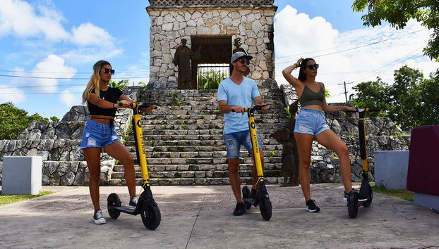 Visit the Square of Two Cultures on the scooters