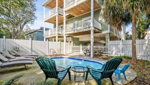 7th SunDaze Private Pool By Beach Star - Foto 3, sunbed, Garden view