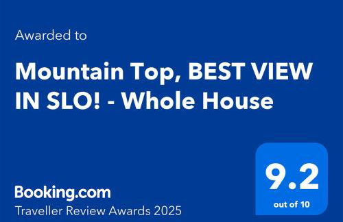 Mountain Top Getaway, BEST VIEW IN SLO! - Whole House - Foto 33