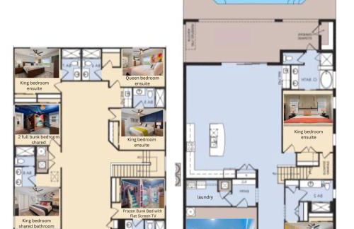 10 BR Home, Themed Rooms, Private Pool, in New Windsor Cay Resort - Foto 79