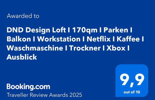 DND Design Loft I 170qm I Parken I Balkon I Workstation I Netflix I Kaffee I Waschmaschine I Trockner I Xbox I Ausblick - Foto 33
