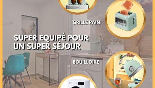 L'Oiseau du paradis - terrasse privée, parking, wifi rapide, arrivée autonome, entre gare et centre-ville, rez-de-chaussée - Foto 4, toaster