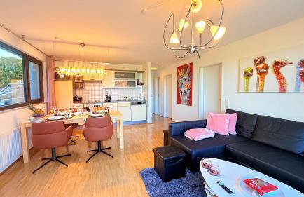 Panorama-Übernachtungen - 4 Sterne DTV - eigene Terrasse mit Garten - Infrarot-Sauna mit Dampfbad - Foto 8