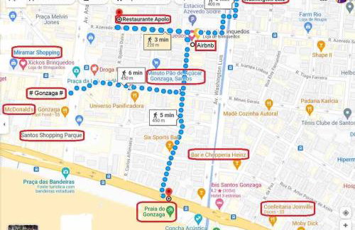 Apto22-Lindo -3 quartos- em Santos-SP com ar condicionado - Foto 25