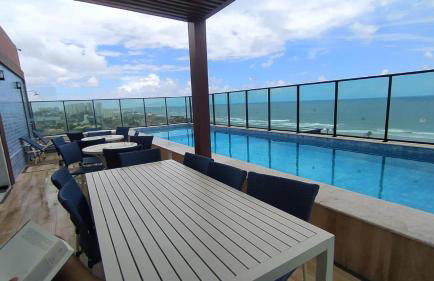 Apartamento com 2 suítes, varanda, vista mar, infraestrutura - Foto 38