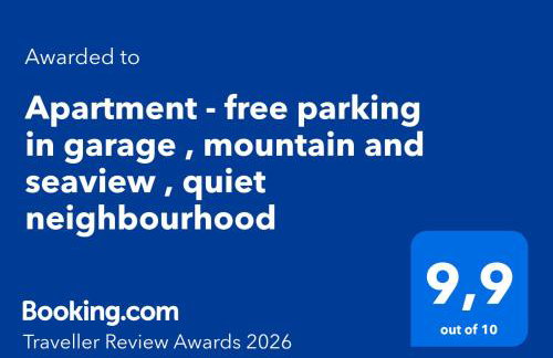 Apartment - free parking in garage , mountain and seaview , quiet neighbourhood - Photo 1