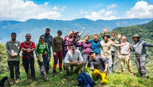 Foto do grupo desfrutando da experiências