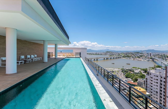 Studios Tower by Viva - Prédio com piscina e estacionamento no centro de Floripa - Foto 78