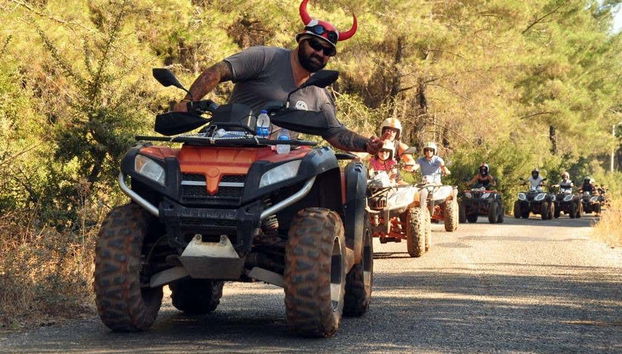 Getting used to the quad bikes