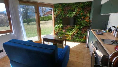 Jungle room au centre des Carroz - Foto 2, Garden, Garden view