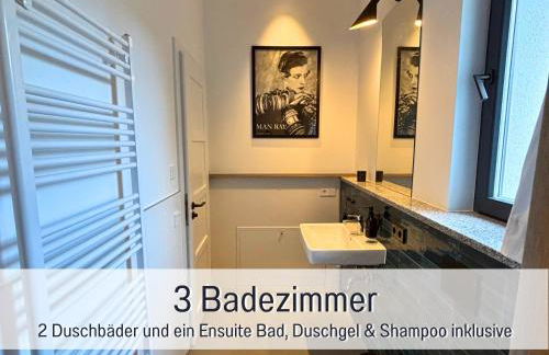 Landloft Linum - Ausgebaute Scheune mit Aussicht, Naturpool, Kamin, Sauna, Luxusausbau, handverlesene MidCentury Möbel & Kunst - Photo 34