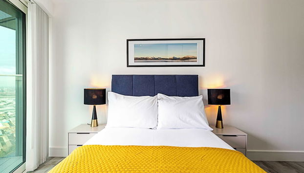 Modern North Acton Flat With City View - Foto 2, Habitación