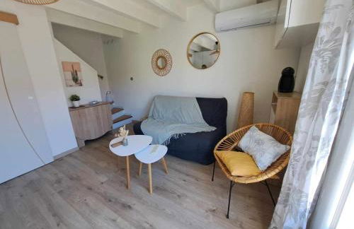 Charmante maison 2 pièces cabine 6 personnes, proche mer et étang, terrasse avec BBQ - FR-1-326-752 - Foto 6