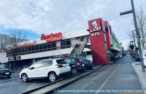 Appartement parisien neuf, moderne avec une grande salon, 2 chambres, 3 lits, parking gratuit, 15min de Paris et 13 min aéroport Orly - Foto 36