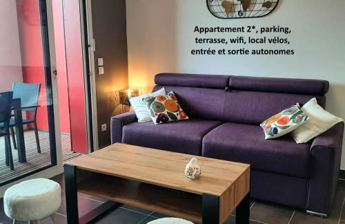 Patio Arena, appartement 2 étoiles, terrasse, parking, wifi, entrée et sortie autonomes, local vélos - Foto 1