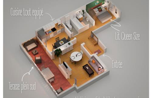 SPÉCIAL COUPLE & FAMILLE - Lit Queen Size - NETFLIX - Climatisation - Terrasse Plein Sud - 2 min Centre-Ville - 6 min Mer - Wifi 400 Mbits Parking privé - OFFRE SPÉCIALE - Foto 10