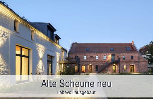 Landloft Linum - Ausgebaute Scheune mit Aussicht, Naturpool, Kamin, Sauna, Luxusausbau, handverlesene MidCentury Möbel & Kunst - Photo 48