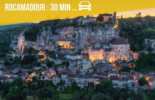 Gîte écologique proche Rocamadour & Gouffre de Padirac Vue vallée Dordogne - Foto 15