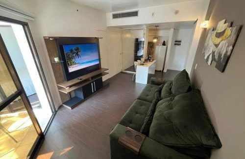 Flat moderno com vista para o mar e varanda! - Foto 9