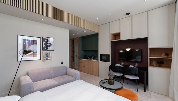 Chic Studio w Burj Khalifa View Balcony - Foto 5, Habitación