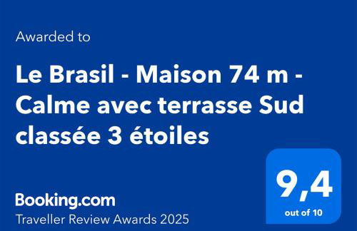 Le Brasil - Maison 74 m - Calme avec terrasse Sud classée 3 étoiles - Foto 2