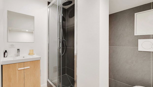 Modern Flat - 1BD for 3P With AC - Near Montmartre - Foto 5, Baño