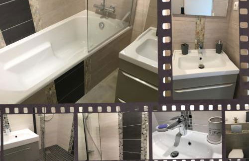 BedinReims "burgundy bottle" 110m2 Exceptional, 4 chambres doubles, 2 bain, free park & wifi, tout équipé - Foto 39