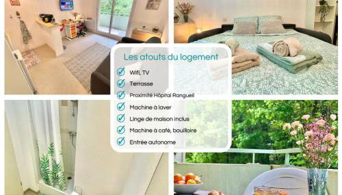 " Terrasse Téléo " Hôpital Rangueil - Pech David - Foto 2, towels