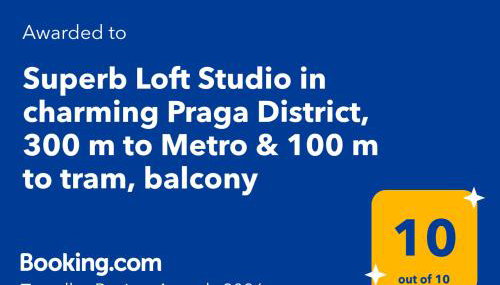 Superb Loft Studio in charming Praga District, 300 m to Metro & 100 m to tram, balcony - Foto 4