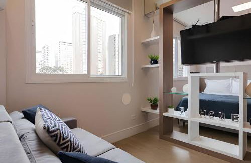 Studio prox shopping Curitiba Wifi, TV a Cabo e ar by UROOMS - Foto 14