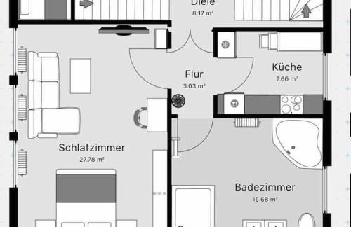 55 qm Apartment mit Whirlpool Saarbrücker Uni Nähe - Foto 34