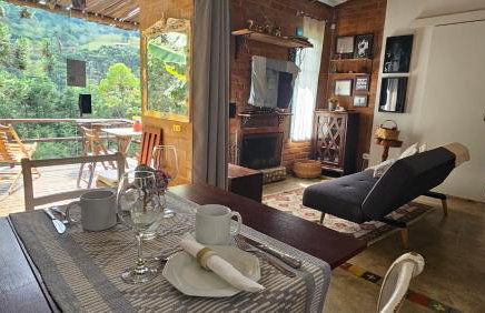 Chalé LuNê Vista para a Montanha , Banheira Imersão Externa e Lareira - Foto 39