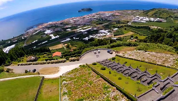 Vista aérea da ermida de Nossa Senhora da Paz