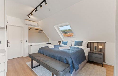 1-2 Personen - Parkplatz - Fahrradgarage - Zentrum - Küche - Balkon - WLAN - Klima - Foto 6