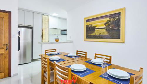 Apartamento espaçoso com ar condicionado e Wi-fi, a 100 metros da praia - Edifício Estoril - Foto 5