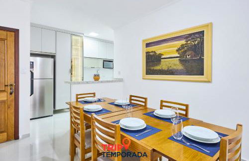 Apartamento espaçoso com ar condicionado e Wi-fi, a 100 metros da praia - Edifício Estoril - Foto 5