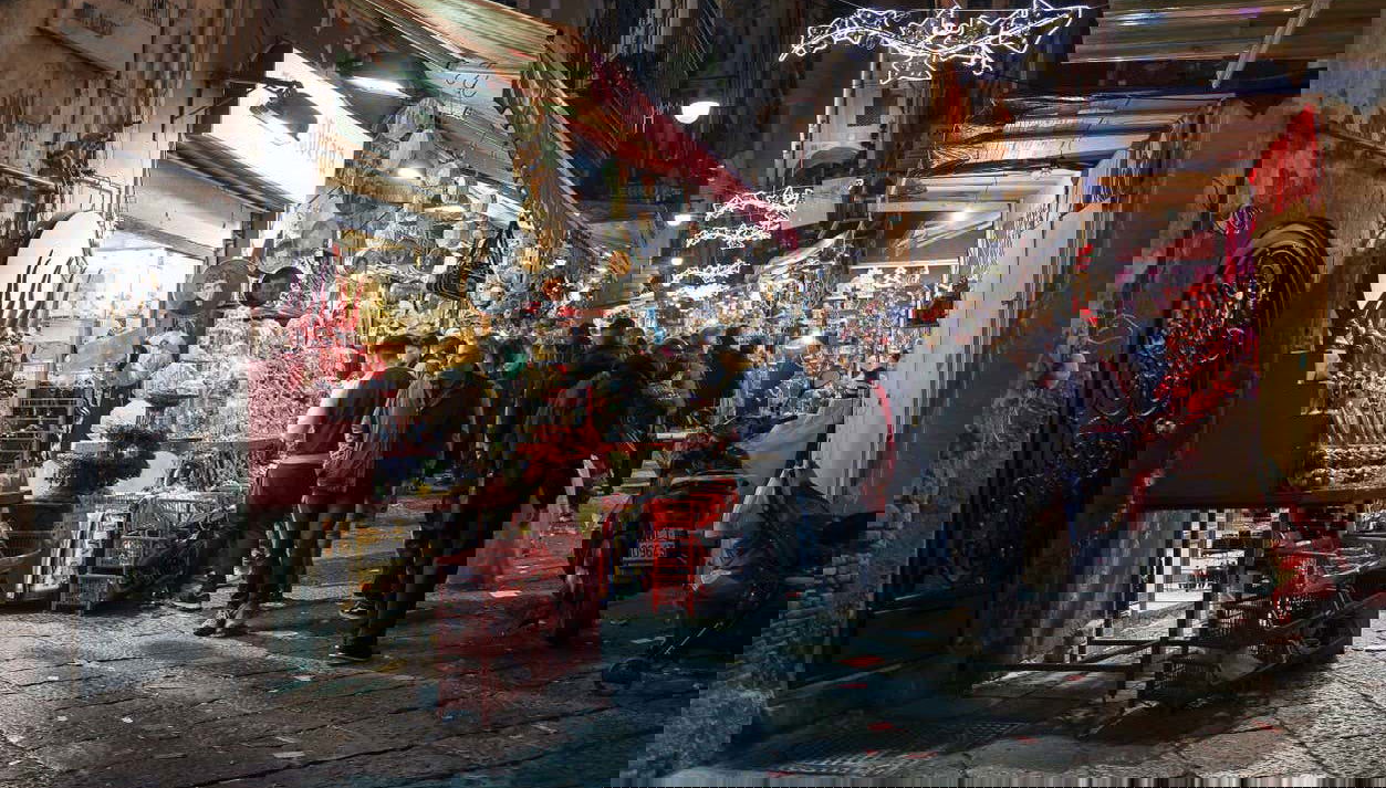 Mercado navideño en Nápoles