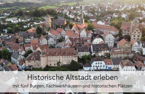 STORCHENNEST - Scandi Style - in der historischen Hinterburg Schlitz - mit Aufzug, Parkplatz & Garten - nahe Fulda und Bad Hersfeld - Foto 24