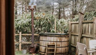 Sky Cabin. Cosy Forest Log Cabin 3 night minimum - Foto 4, Garden