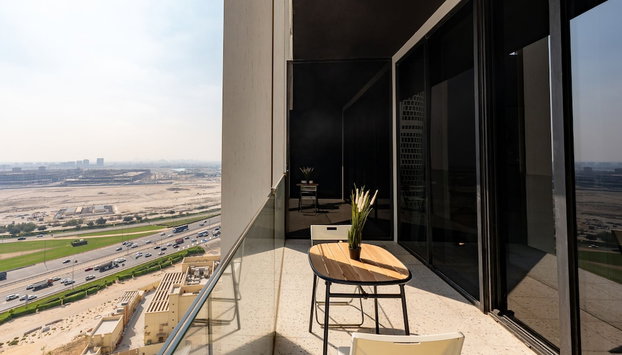 Business Bay Trendy Studio w Pool and Gym - Foto 3, Habitación