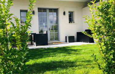 Bel Air Studios-Terrasse couverte-Jardinet-Vue Pont de Normandie-Parking privé - Foto 5