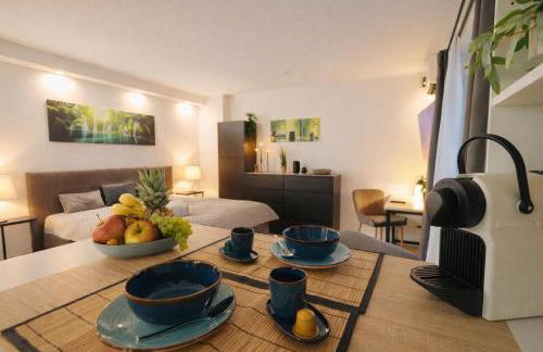 Modernes Apartment für Geschäftsreisende und Paare - WLAN - Parkplatz - Nespresso - zentral - Foto 12