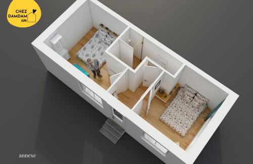 CHEZDAMDAM - la Villa du Thar - plage 300m piscine babyfoot arcade pingpong pétanque - Foto 40