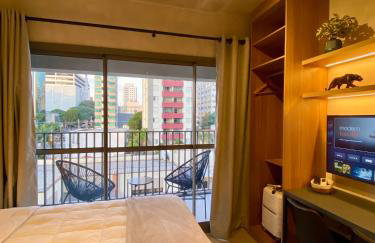 Studio 509 - Lindo studio ao lado do metro e shopping com Alexa - Foto 8